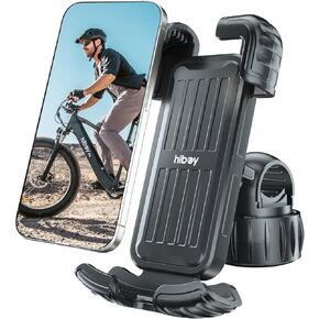 Hiboy Bike Phone Holder, 360° Rotation Adjustable Motorcycle Phone Mount,Bicycle Scooter Handlebar Phone Clip for 5.1" - 6.8" Smartphones