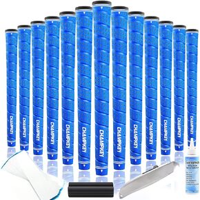 CHAMPKEY WRAP-Y Rubber Golf Grips 13 Pack Come with All Repair Kits - High Feedback and Traction Golf Club Grips