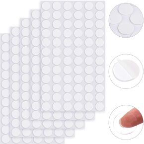 ADXCO 144 Pieces Transparent Putty Traceless Removable Sticky Putty Double-Sided Adhesive Round Putty Multipurpose Tape Nano Gel Mat for Wood, Glass, Ceramic, Metal, Plastic, Diameter 20 mm