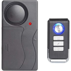 Mengshen Wireless Vibration Alarm, Anti-Theft Burglar Alarm for Bicycle/Bike/Motorcycle/Car/Vehicles/Door/Window, 110db Super Loud (Remote Control Included)