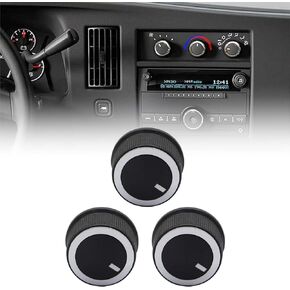 Priprilod NEW 3PCS 84141127 84793085 AC Temperature Control Knob Compatible with Chevrolet Express 2008-2021 Compatible with GMC Savana 2008-2017
