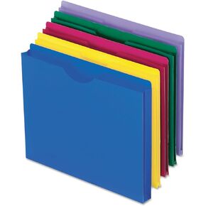 Pendaflex Translucent Poly File Jackets, Letter Size, Assorted Colors (50990), 10 per Pack