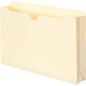 Smead File Jacket, Reinforced Straight-Cut Tab, 1" Expansion, Legal Size, Manila, 50 per Box (76520)