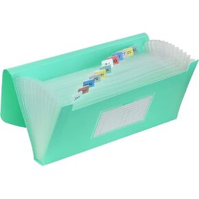 C-Line 13-Pocket Poly Expanding File, 10 x 5 Inches, Junior Size for Receipts and Checks, Includes Tabs, 1 File, Color May Vary (58710)