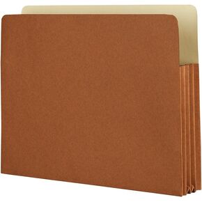 The File King Accordion File Folders Letter Size | Box of 10 Redropes | Expanding File Folder - 5.25" Expansion | Expandable Accordian File Organizer Pocket | Redwell Filing Organization & Storage