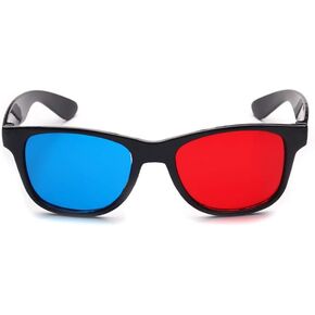 Red and Blue 3D Glasses Universal TV Movie Dimensional Video Frame 3D Glasses DVD Game Glass 3D Style Glasses for 3D Movies Games, 3D Viewing Glasses, Light Simple Design，Televisions and Video
