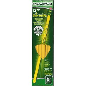 Ticonderoga Tri-Write Wood-Cased Pencils, 2HB Soft, Yellow, 12 Count