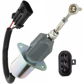 ZeeKee Fuel Shut Off Solenoid Switch Compatible with Bobcat Skid Steer 751 753 763 773 643 743 Stop Shut Down Solenoid Kit 6681513 for Bobcat S150 S160 S175 S185 T190 12V