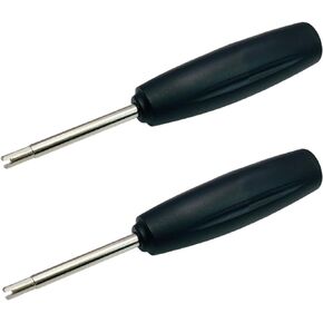 Valve Core Torque Tool, Avoid TPMS Damage, Valve Core Removal and Installation Tool, Black, Silver (2Pcs Valve Torque Tool+100Pcs Valve Cores)