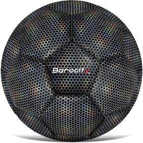 Soccer Ball - Premium Boy and Girl Official Match Ball with Cool Reflective Iridescent Rainbow Hex Pattern, Durable, Indoor, Outdoor, Training, Practice, Playtime and Games