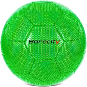 Soccer Ball - Premium Boy and Girl Official Match Ball with Cool Reflective Iridescent Rainbow Hex Pattern, Durable, Indoor, Outdoor, Training, Practice, Playtime and Games in Kuwait