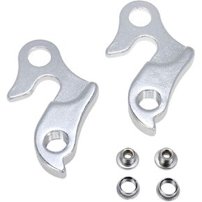 2 قطعة دراجة هوائية عالمية Derailleur شماعات الإطار والعتاد الذيل هوك، لهجة فضية