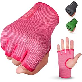 BeSAVAGE Compression Sleeves Boxing Hand Wraps Elastic Quick Wraps Fist Protection Handwraps Boxing Gloves for Women Men MMA Muay Thai Training Gear