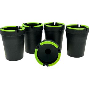 5 Pack Glow in the Dark Butt Bucket Ashtray Cigarette Self-Extinguishing Cup Car Ash Holder Portable Truck Home Office Black smell proof cenicero para carro bean bag handheld