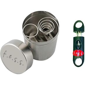 F.e.s.s. Car Ashtray Can Portable Cigar Cigarette Travel Ashtray Fits in Cup Holder with FESS V Cut Cigar Cutter