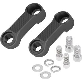 Windance 2pcs 10mm Motorcycle Rearview Mirrors Mount Riser Extend Adapter Bracket for Honda Suzuki Yamaha Universal Modification Part (Black)