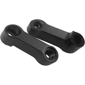 Evomosa Motorcycle Rearview Mirrors Extension Riser Extend Adapter 10mm or 8mm For CB400 VTEC CB1300 CB1100 CB500F CB600F (Black-10mm)
