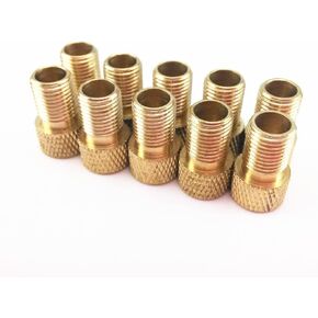 Blovess Yueton 10pcs Copper Presta to Schrader Converter Car Valve Adapter Bicycle Bike Tube Pump Air Compressor Tools