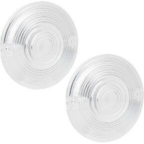 NTHREEAUTO Turn Signal Lights Lens Covers Smoked Compatible with Harley Touring Electra Glide Road King Softail