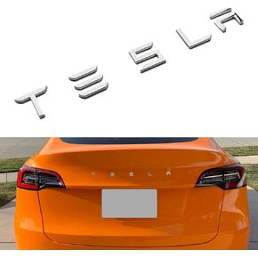 YHCDSEA for Tesla Tailgate Insert Letters Emblems ABS Material Compatible with Tesla Model 3 Y S X Series Accessories (Matte Black)