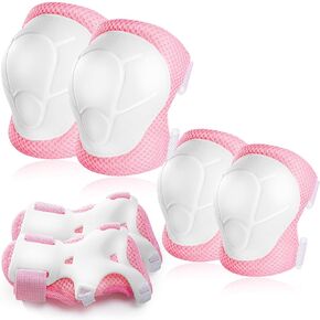 BOSONER Roller and Skating Pads for Kids: Knee Pads and Elbow Pads for Kids/Youth 3-15 - Girls/Boys Protection Gear