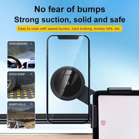 immoenuc Car Central Control Screen Hanging Bracket Suitable for Tesla Model S/3/X/Y Magnetic Adsorption Phone Holder New Energy Vehicles Phone Mount Compatible with iPhone、Samsung and Other Phones in Saudi Arabia
