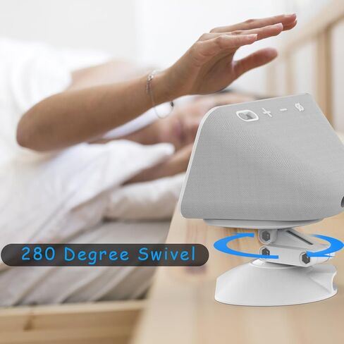 حامل ارتفاع قابل للتعديل لجهاز Echo Show 5 (الثالث)، حامل إمالة + دوار مع مغناطيس قوي، يدور من جانب إلى آخر، متوافق مع الهواتف المحمولة وShow 5 (3/2/1 Gen) (أبيض) in Kuwait