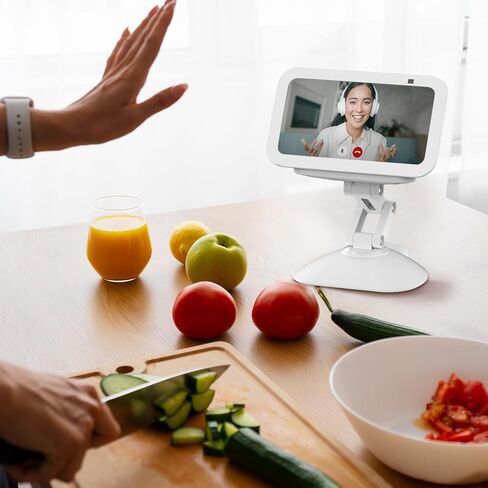 حامل ارتفاع قابل للتعديل لجهاز Echo Show 5 (الثالث)، حامل إمالة + دوار مع مغناطيس قوي، يدور من جانب إلى آخر، متوافق مع الهواتف المحمولة وShow 5 (3/2/1 Gen) (أبيض) in Kuwait