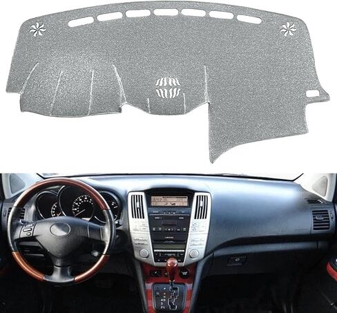 حصيرة غطاء لوحة القيادة تناسب 2004-2006 Lexus RX330، 2007-2009 RX350، 2006-2008 RX400h، وسادة غطاء لوحة القيادة مع فتحة لمكبر الصوت (أسود) F82 in Kuwait