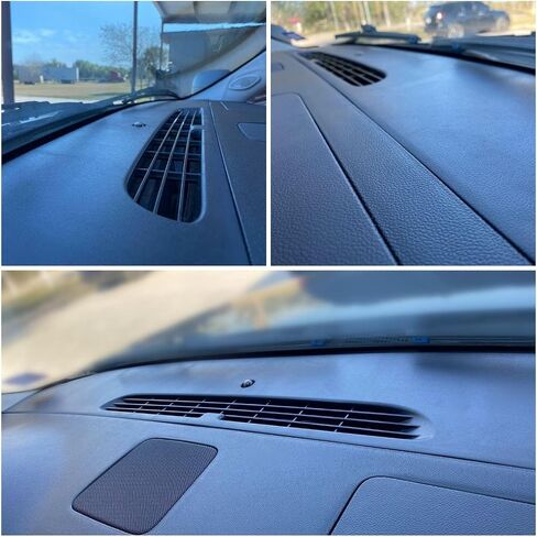 ECOTRIC Molded Front Dash Compatible with 2007-2013 Cadillac Escalade, Avalanche/Silverado/Suburban/Tahoe, GMC Sierra/Yukon Replace for 23224733 Defrost Vent Grille Cover Black in Saudi Arabia