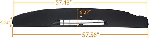 ECOTRIC Molded Front Dash Compatible with 2007-2013 Cadillac Escalade, Avalanche/Silverado/Suburban/Tahoe, GMC Sierra/Yukon Replace for 23224733 Defrost Vent Grille Cover Black in Saudi Arabia