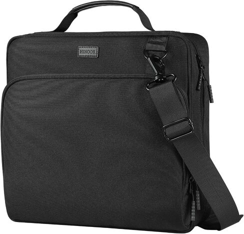 3-Inch 3-Ring Zipper Binder with Shoulder Strap, D-Ring Zip Up Binder with 700 Sheets Capacity, Compatible with 13" MacBook, Zippered Binder Bag for Middle School (Patent Design, Black) in Saudi Arabia