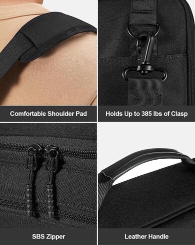 3-Inch 3-Ring Zipper Binder with Shoulder Strap, D-Ring Zip Up Binder with 700 Sheets Capacity, Compatible with 13" MacBook, Zippered Binder Bag for Middle School (Patent Design, Black) in Saudi Arabia