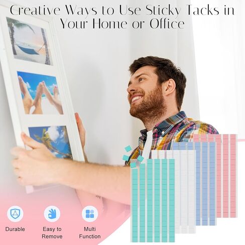 معجون دراجونفلاي دريمز، معجون تثبيت لاصق، 384 قطعة من المعجون القابل لإعادة الاستخدام، معجون تثبيت آمن على الحائط، معجون لاصق متعدد الأغراض لتعليق الصور، تزيين المهرجانات، DIY، مستلزمات الحفلات in Kuwait