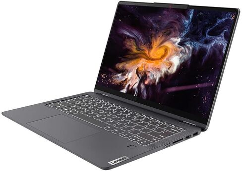 لاب توب Lenovo IdeaPad Flex 5 2 في 1، شاشة 14 بوصة WUXGA (1920x1200) تعمل باللمس، معالج Intel i5-1235U، لوحة مفاتيح بإضاءة خلفية، Thunderbolt 4، قارئ بصمات الأصابع، Windows 11 w/WOWPC Bundle (ذاكرة الوصول العشوائي 16 جيجابايت | 1 تيرابايت PCIe SSD) in Kuwait