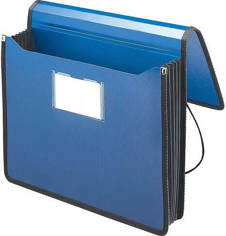 Smead Poly Premium Expanding File Wallet with Closure, 5-1/4" Expansion, Letter Size, Black (71500) in Saudi Arabia
