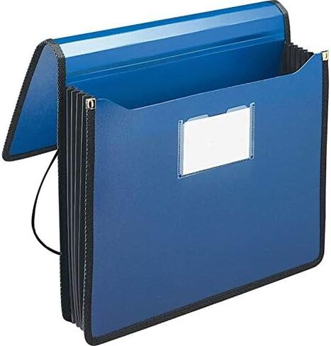 Smead Poly Premium Expanding File Wallet with Closure, 5-1/4" Expansion, Letter Size, Black (71500) in Saudi Arabia