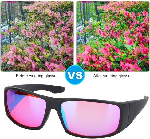 caruisite Colorblind Glasses for Red-Green Blindness, Color Blind Corrective Glasses Blindness Weakness Eyesight Improvement Glasses for Outdoor/Indoor in Saudi Arabia