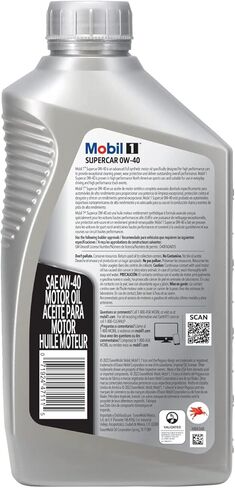 Mobil 1 Supercar Advanced Full Synthetic Motor Oil 0W-40, 6-pack of 1 quarts in Saudi Arabia