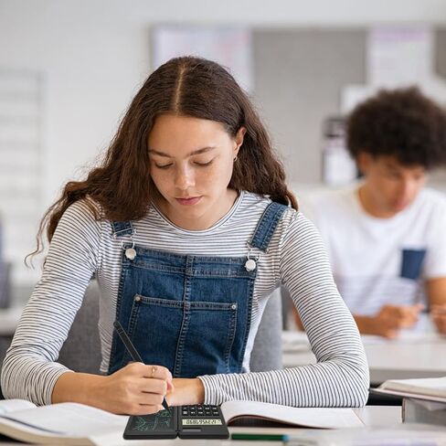آلة حاسبة علمية EooCoo مع مفكرة، حاسبات مكتبية كبيرة الحجم مكونة من 10 أرقام، تدعم الطاقة الشمسية والبطارية، آلة حاسبة احترافية قابلة للطي للطلاب والمدرسة والكلية in Kuwait