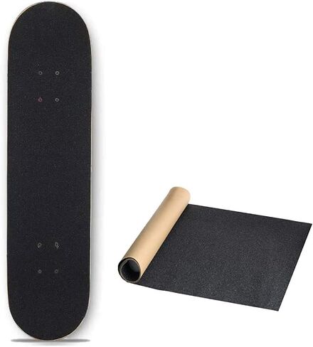 Skateboard Grip Tape Sheet, 9" x 33", Bubble Free Waterproof Black Scooter Grips, Sandpaper for Roller Board, Stairs, Pedal, Steps (1 Pc) in Kuwait