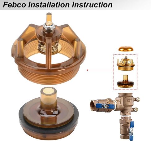 طقم إصلاح غطاء محرك السيارة والقفاز لـ FEBCO 765-1، 905-2121 طقم استبدال قواطع الفراغ لـ 1 "-1/4"، طقم إصلاح مانع التدفق الخلفي 1 Pack in Kuwait