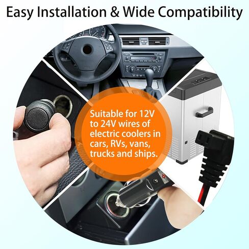 19.7FT 12V/24V Heavy Duty Cigarette Lighter Extension Cord,16AWG Male Plug to Female Socket Cigarette Lighter Cable with 15A Fuse for Car Vehicle Tire Pump Air Compressor Coffee Maker Etc in Saudi Arabia