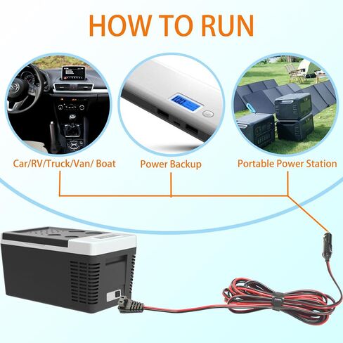 19.7FT 12V/24V Heavy Duty Cigarette Lighter Extension Cord,16AWG Male Plug to Female Socket Cigarette Lighter Cable with 15A Fuse for Car Vehicle Tire Pump Air Compressor Coffee Maker Etc in Saudi Arabia