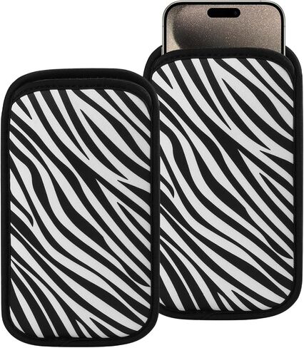 2 PCs Neoprene Cell Phone Sleeve Phone Pouch Compatible for Apple iPhone 15 14 Pro Max Galaxy S24 S23 Ultra S24+ S23 FE A55 A54 A15 A14 OnePlus 12 12R Pixel 8 7 Pro Nokia G310 (Large, Black) in Kuwait