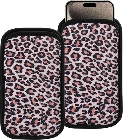 2 PCs Neoprene Cell Phone Sleeve Phone Pouch Compatible for Apple iPhone 15 14 Pro Max Galaxy S24 S23 Ultra S24+ S23 FE A55 A54 A15 A14 OnePlus 12 12R Pixel 8 7 Pro Nokia G310 (Large, Black) in Kuwait