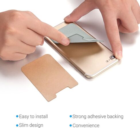 2 Pack Stick On Wallet Sleeve Cell Phone Pocket Card Holder Pocket Pouch for iPhone Android Smartphone (2 Pack BLACK) in Saudi Arabia