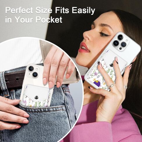 Yiyahu Self Adhesive Card Holders for Back of Phone, Cute Leather RFID Phone Wallet Pockets with Snap, Slim Card Holders Sleeve for Phone Case, Glitter Rose Gold in Saudi Arabia