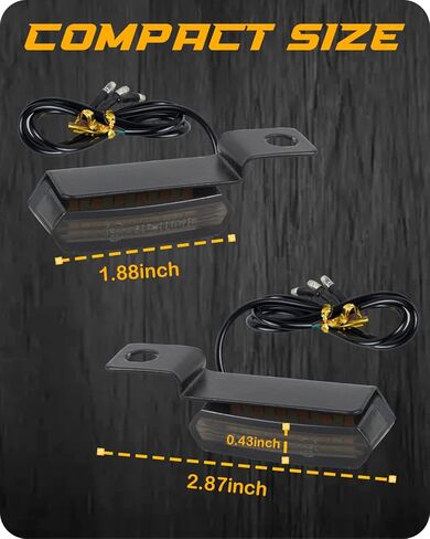 QUASCO العالمي للدراجات النارية بدوره إشارات متتابعة الجبهة LED الوامض أضواء العنبر متوافق مع هارلي هوندا ياماها سوزوكي كاواساكي in Kuwait