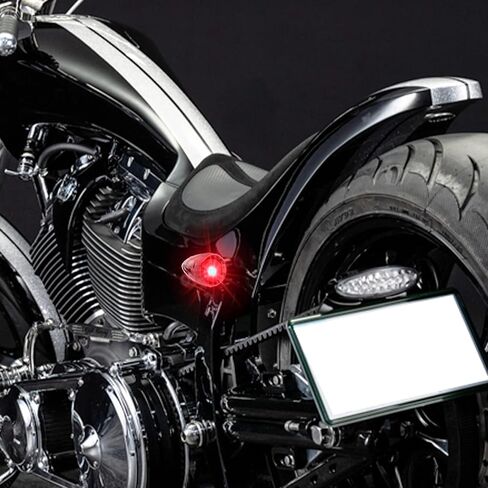 DREAMIZER 2 قطعة من الكروم الرصاص 15 مصباح LED للدراجات النارية مصابيح إشارة الانعطاف الأمامية والخلفية متوافقة مع Harley Cruiser Softail Sportster StreetBike Chopper Bobber (عدسة حمراء) in Kuwait